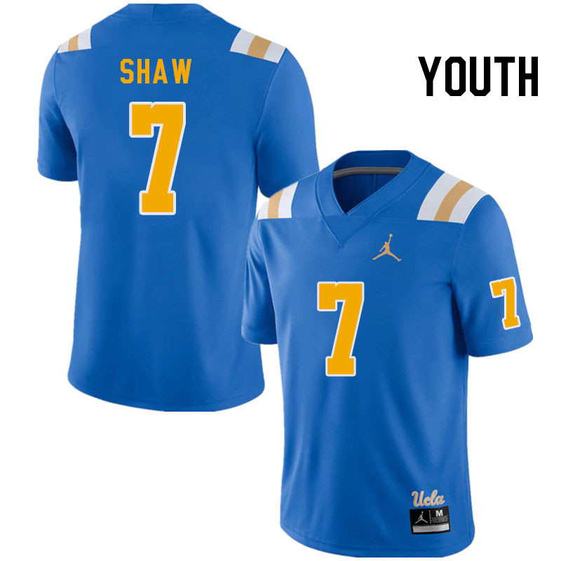 Youth #7 Carter Shaw UCLA Bruins College Football Jerseys Stitched Sale-Royal